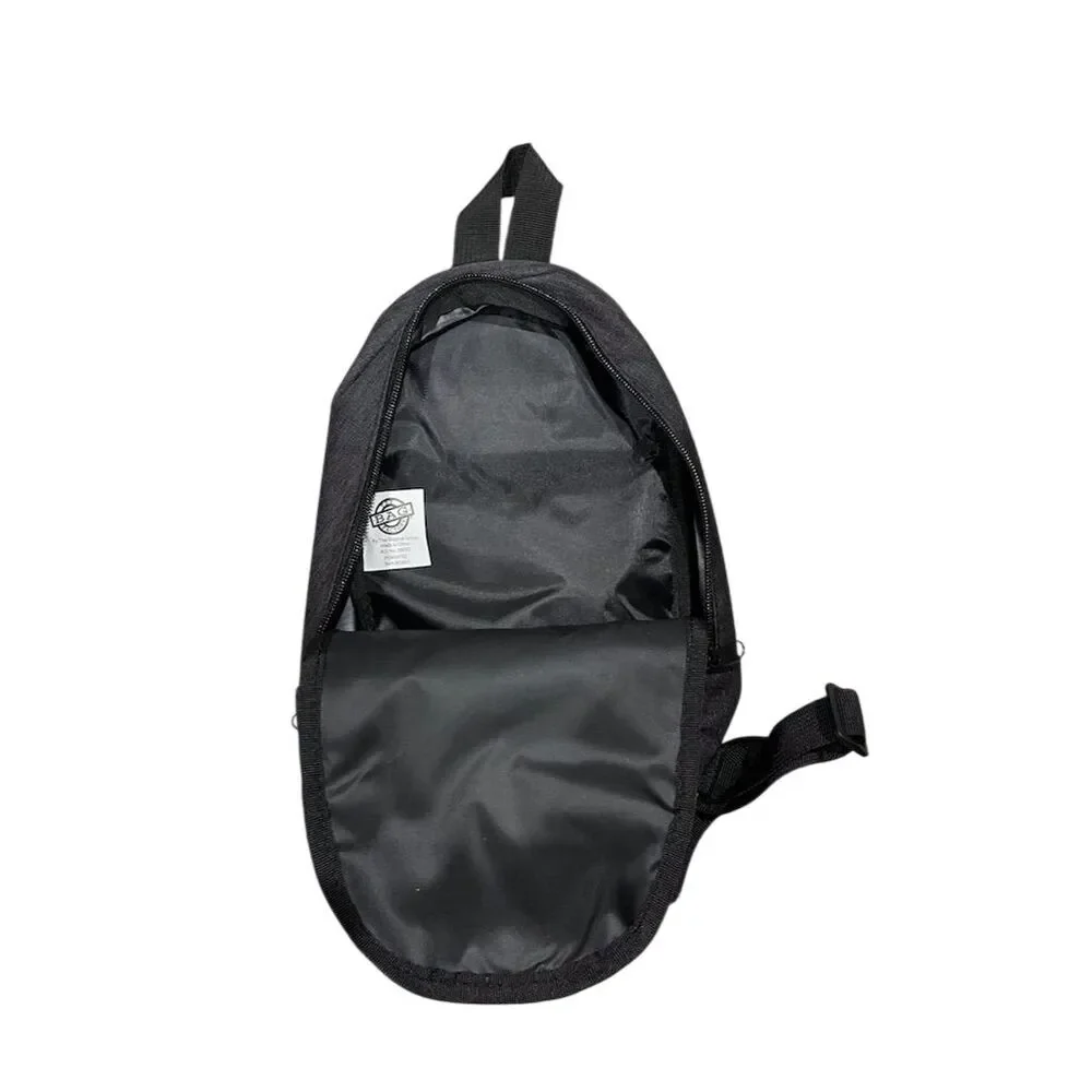 Unisex Sling Backpack Black Adjustable Strap